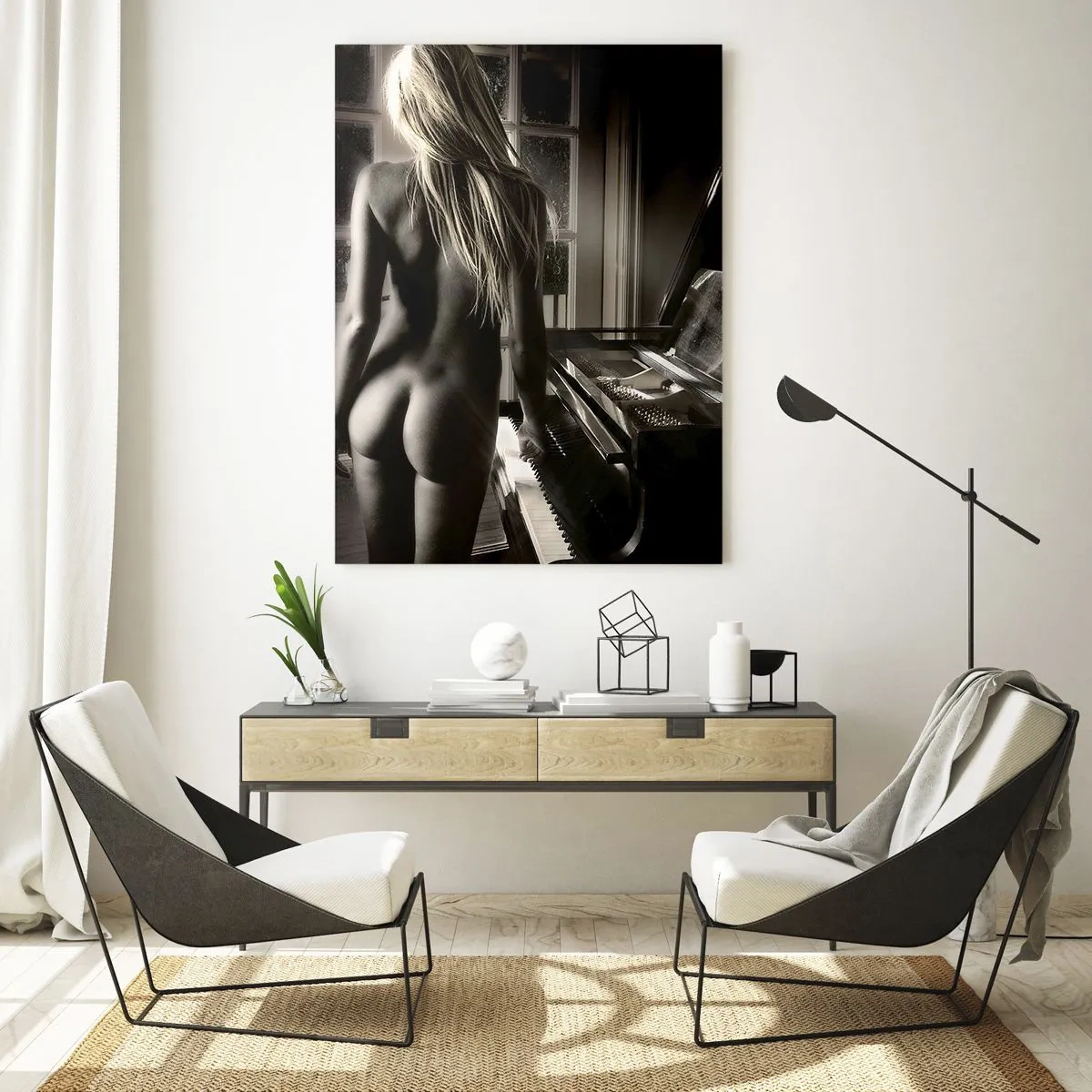 Tablou pe sticlă - Armonia perfectă a serii - 80x120 cm