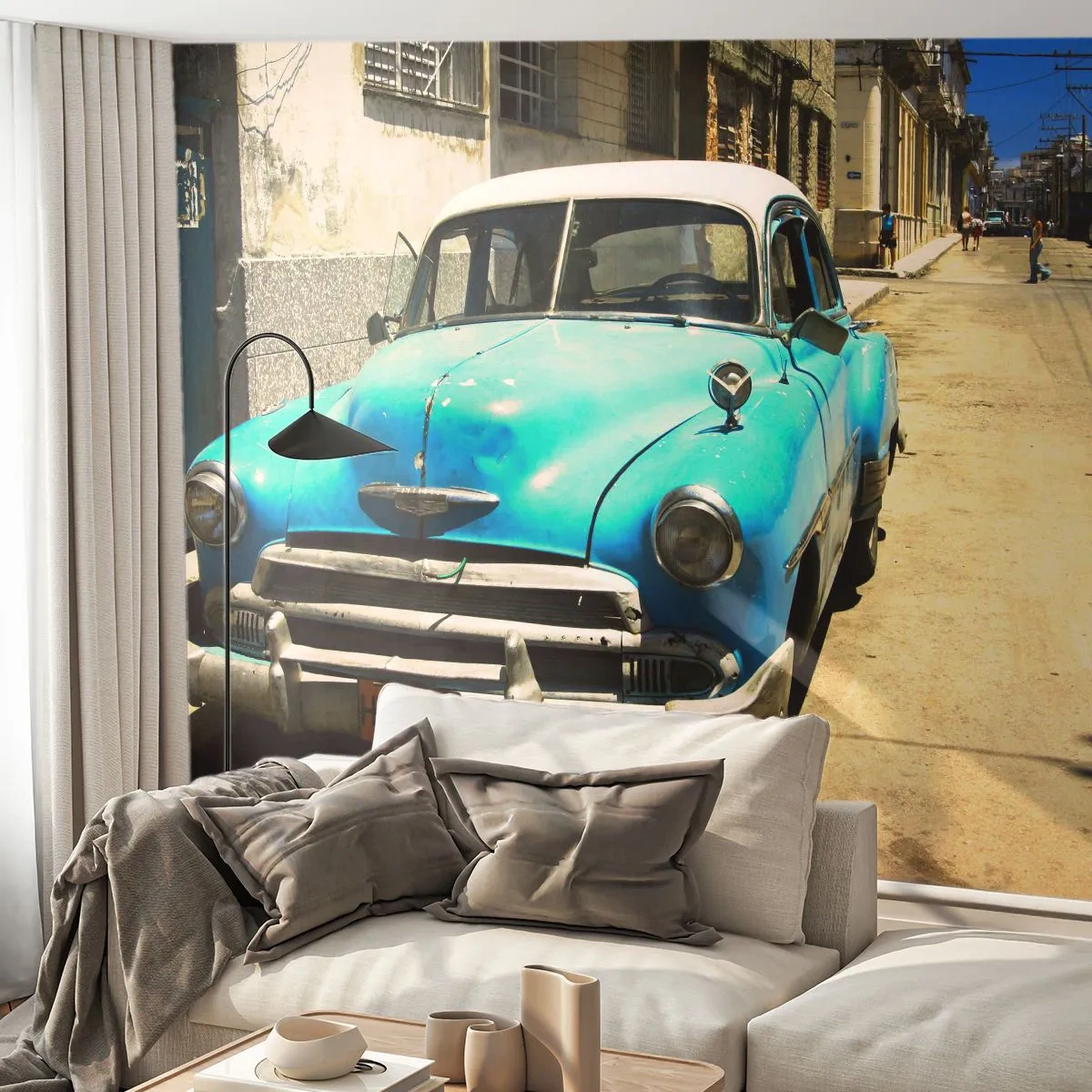 Tapet Premium Canvas - Eviva Cuba! - Automobile, Mașină, Cuba - 250x175 cm