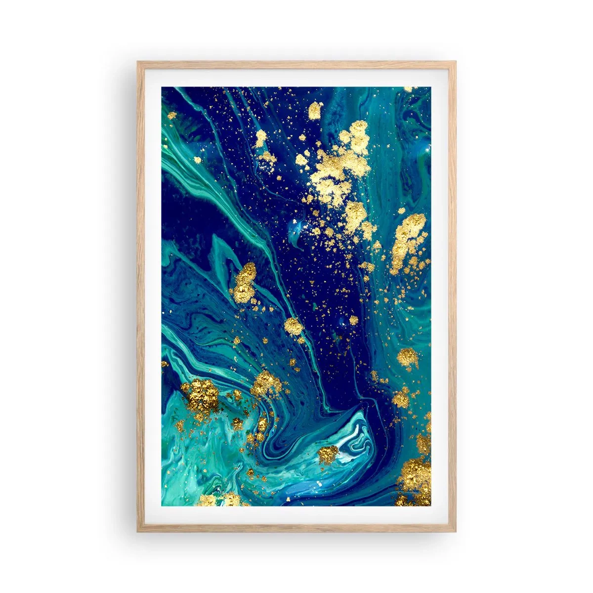 Poster în ramă de stejar deschis - Petale de soare  - 61x91 cm