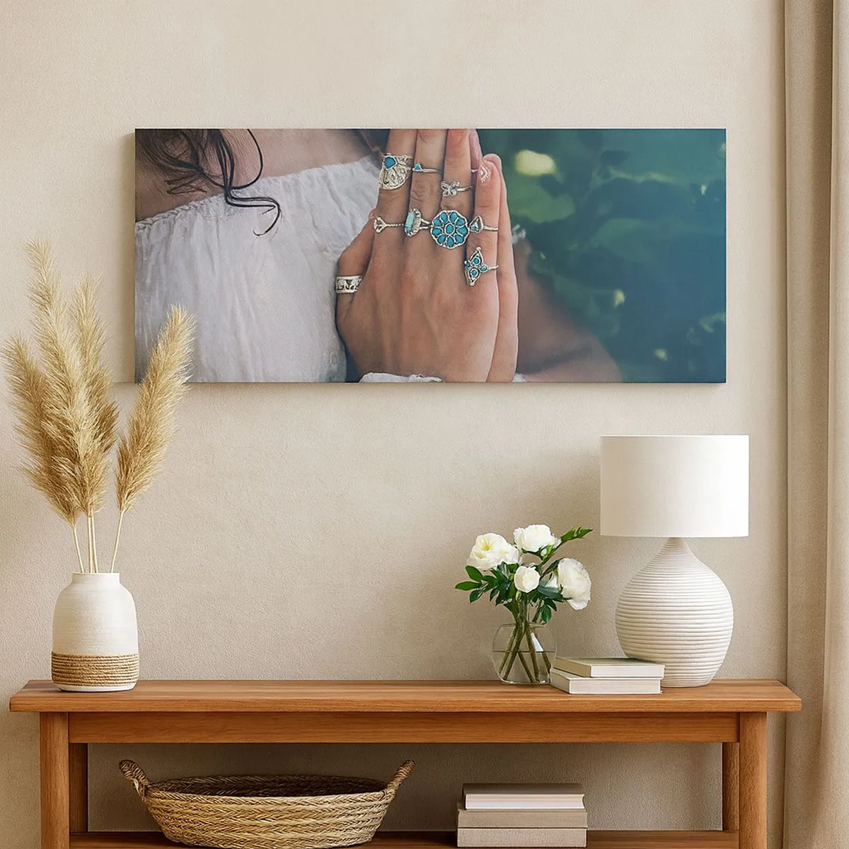 Tablou pe pânză - Bine ați venit în centrul ființei - 100x40 cm