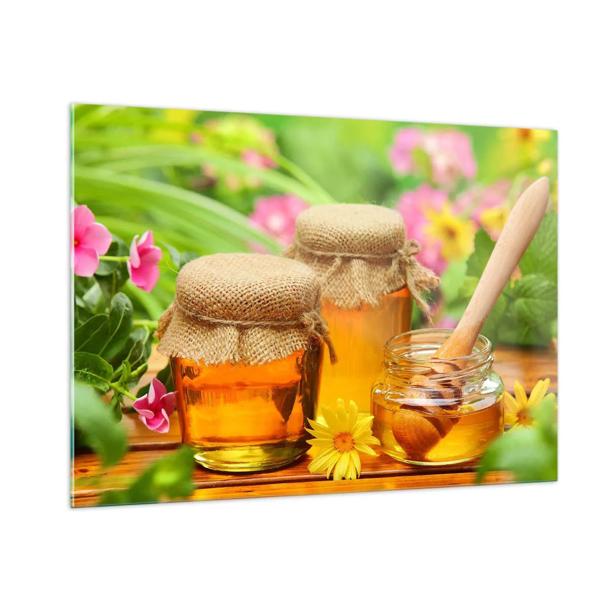 Tablou pe sticlă - Dulce și florală - 100x70 cm