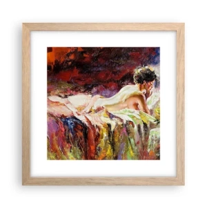 Poster în ramă de stejar deschis - Venus în gând - 30x30 cm