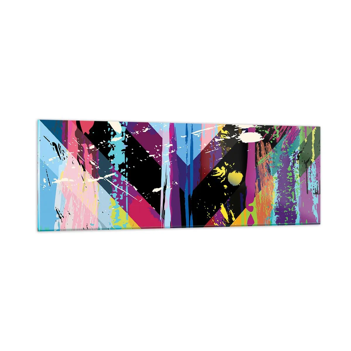 Tablou pe sticlă - De sus în jos - 90x30 cm