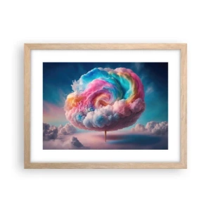 Poster în ramă de stejar deschis - Visul unui parc de distracții - 40x30 cm