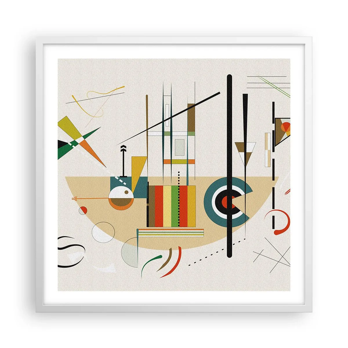 Poster în ramă albă - Și lumea râde - 60x60 cm