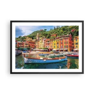 Poster în ramă neagră - O dimineață italiană - 70x50 cm