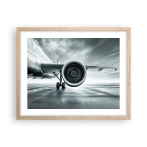 Poster în ramă de stejar deschis - Ce putere! - 50x40 cm