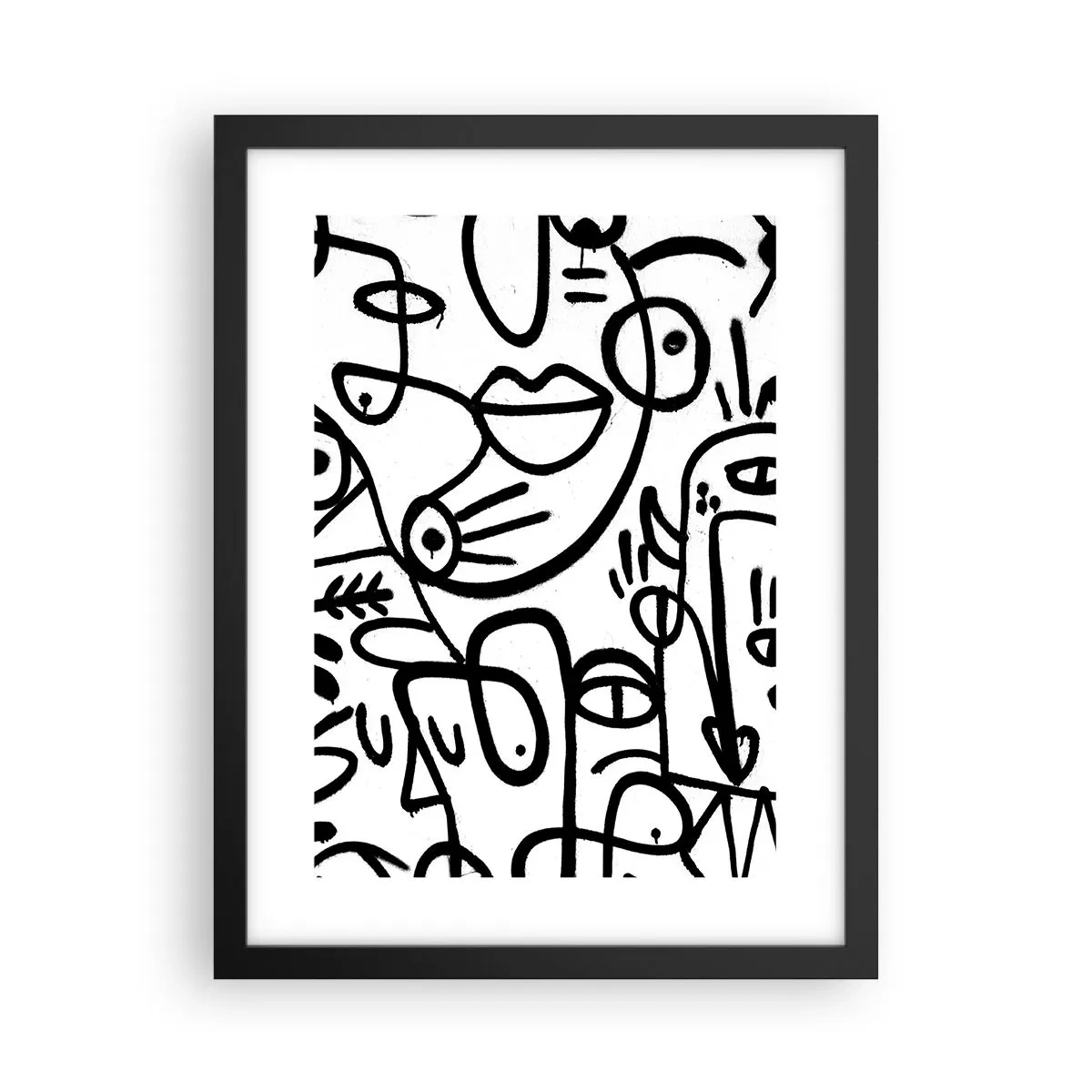Poster în ramă neagră - Chipuri și miraje - 30x40 cm