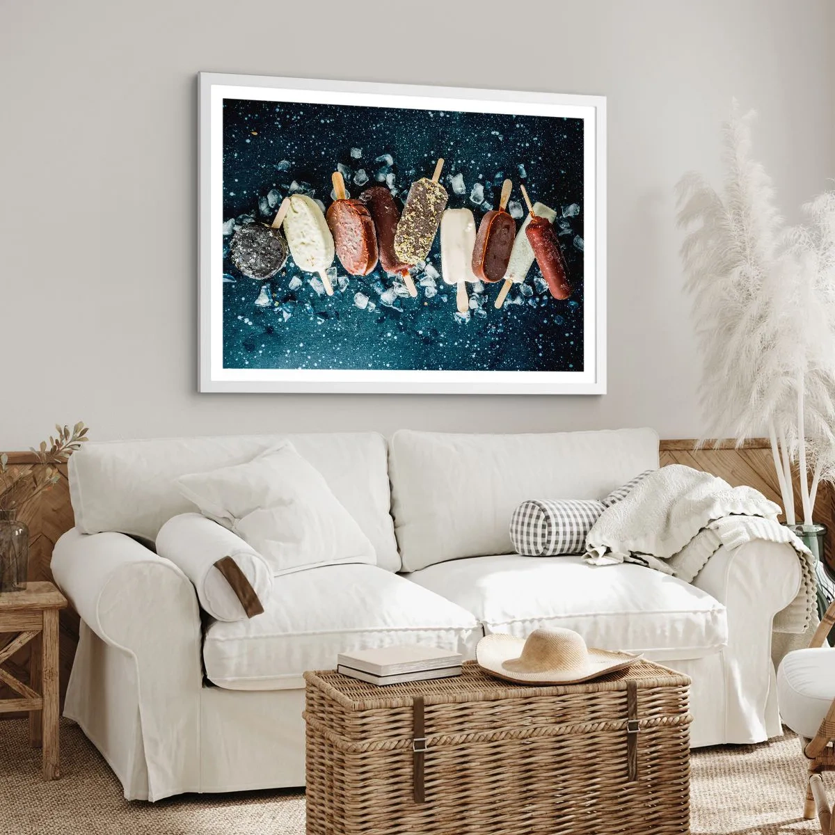 Poster în ramă albă - Gustul unei veri fierbinți - 40x30 cm