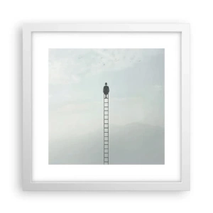 Poster în ramă albă - Fii deasupra - 30x30 cm