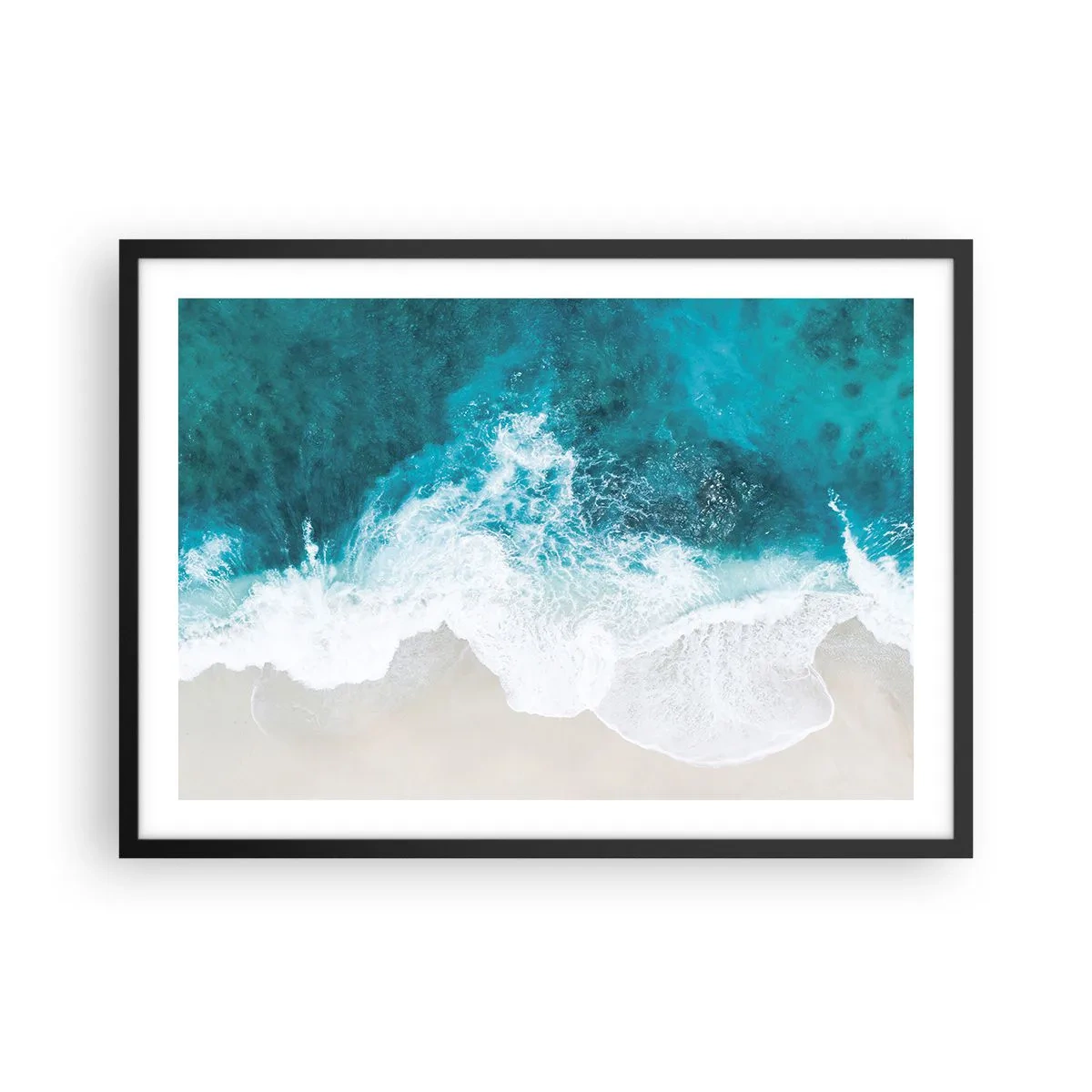 Poster în ramă neagră - Mângâiere naturală - 70x50 cm