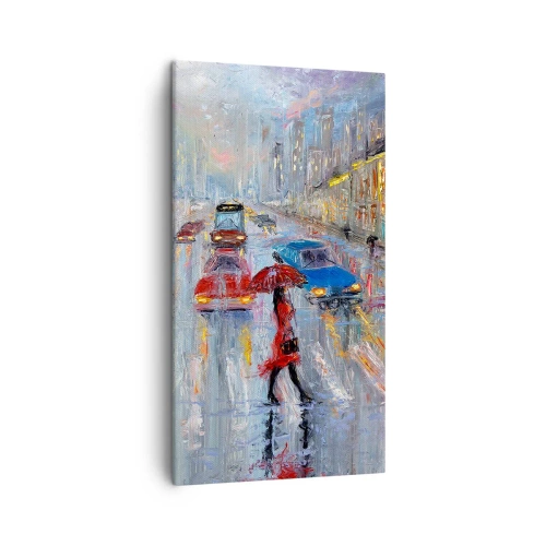 Tablou pe pânză - O după-amiază ploioasă în oraș - 45x80 cm