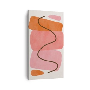 Tablou pe pânză - Mișcarea blândă a formelor - 45x80 cm