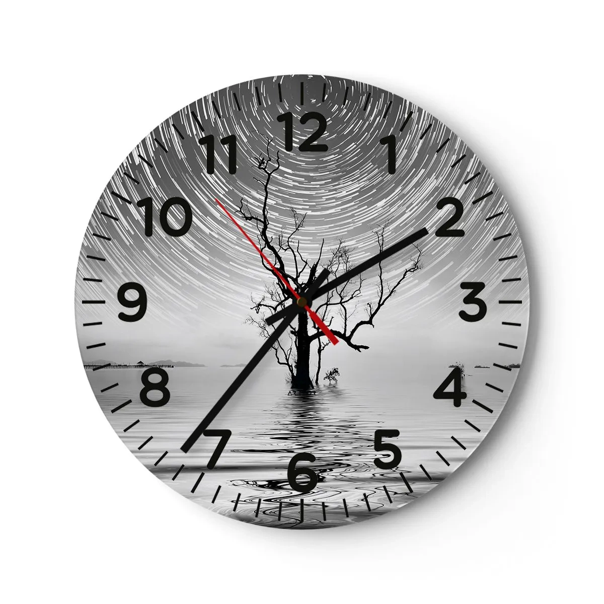 Ceas de perete - Ceas pe sticlă - O simfonie a naturii - 40x40 cm