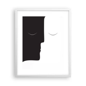 Poster în ramă albă - Unitatea contrariilor - 40x50 cm