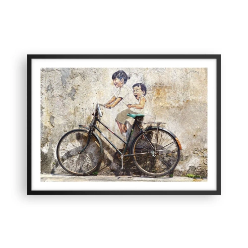 Poster în ramă neagră - Adevărat sau fals? - 70x50 cm