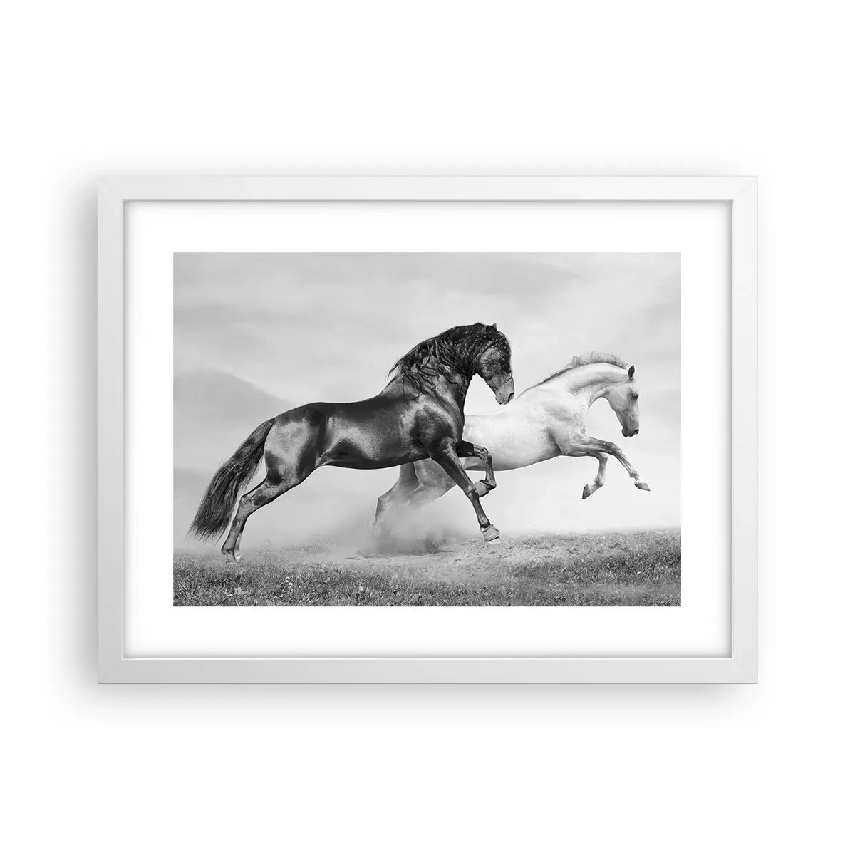 Poster în ramă albă - Îngeri și demoni - 40x30 cm
