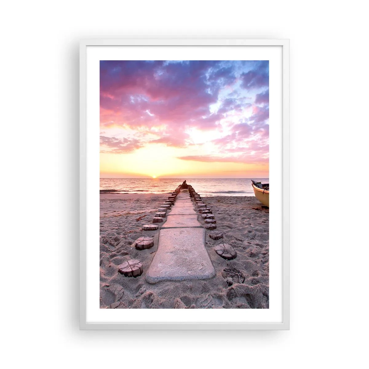 Poster în ramă albă - Un moment de experiență profundă - 50x70 cm