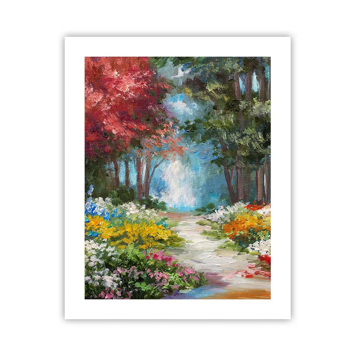 Poster - Grădină de pădure, pădure de flori - 40x50 cm