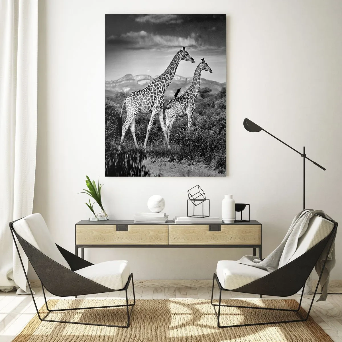Tablou pe sticlă - Clasele superioare din Africa - 50x70 cm
