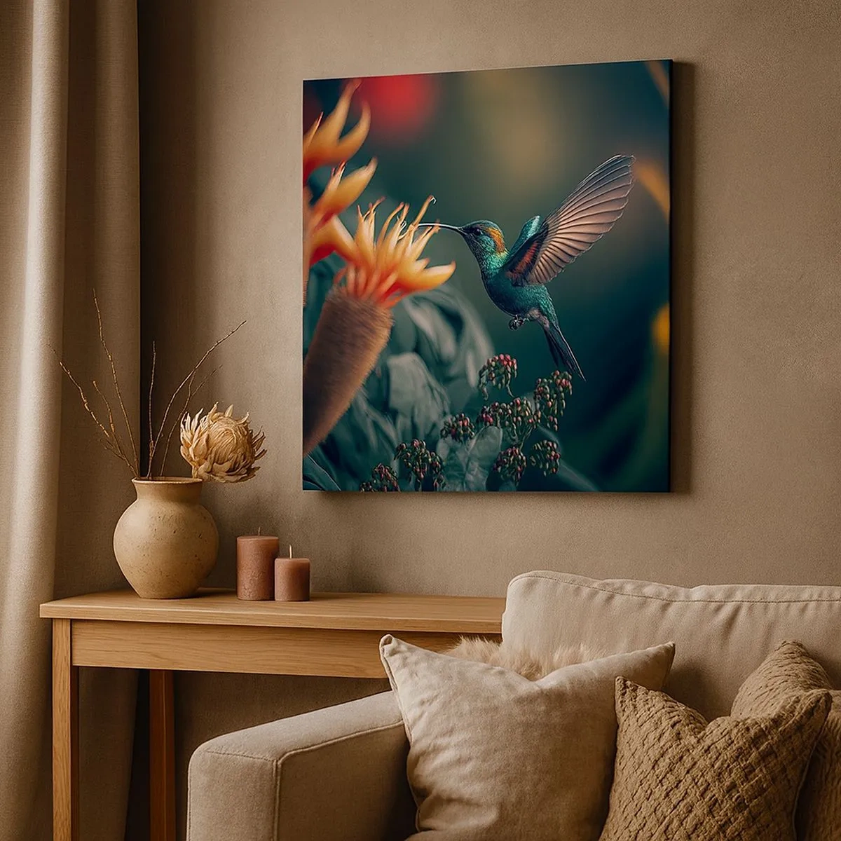 Tablou pe pânză - Viață cu adevărat colorată - 30x30 cm