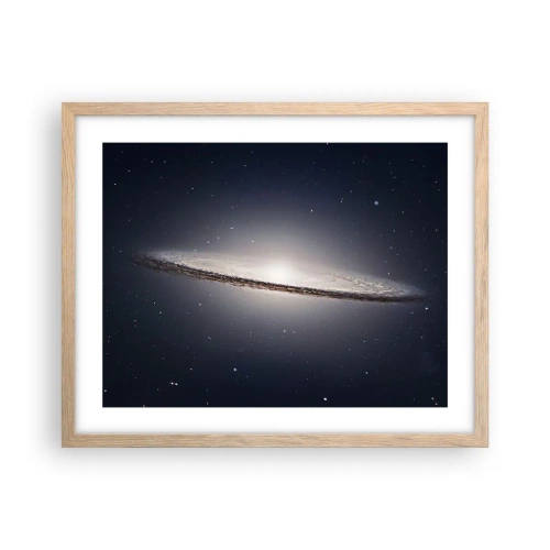 Poster în ramă de stejar deschis - Cu mult timp în urmă, într-o galaxie foarte, foarte îndepărtată... - 50x40 cm