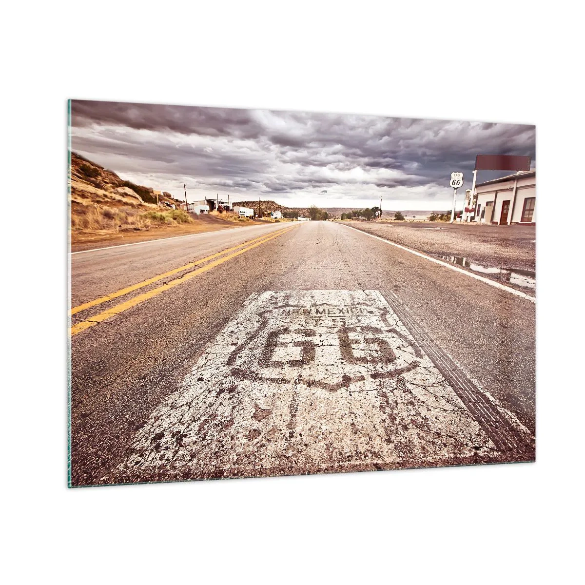 Tablou pe sticlă - Mother Road - o legendă americană - 100x70 cm