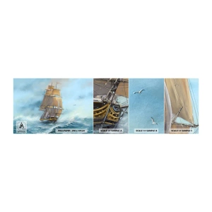 Mostră tapet autocolant Deluxe Sticker - Rulează pe valuri - Mare, Navă, Nautic - 100x30 cm