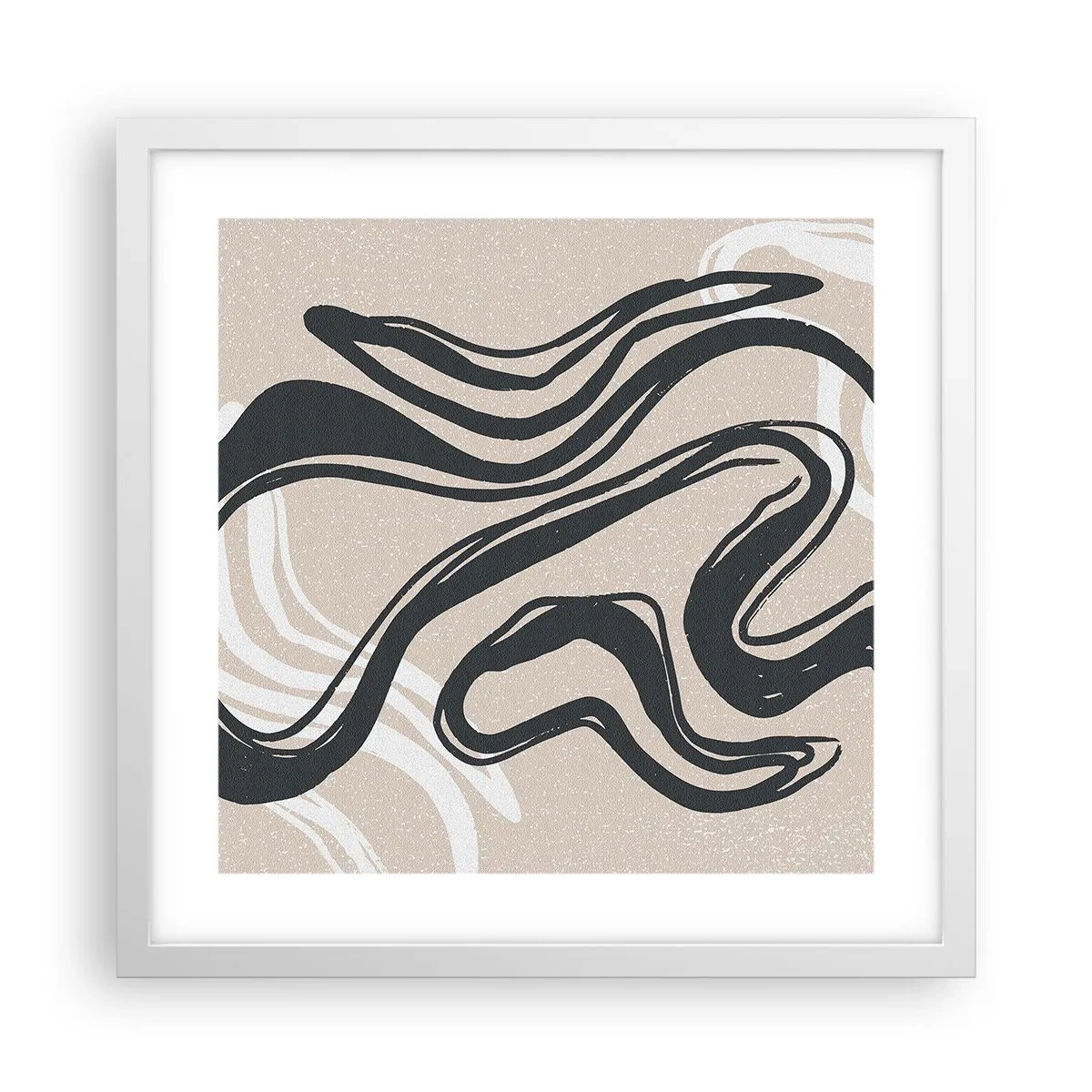 Poster în ramă albă - Expresie multiplicată - 40x40 cm