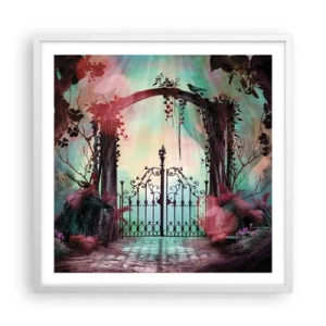 Poster în ramă albă - Grădina secretă - 60x60 cm