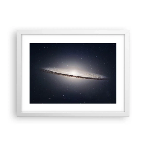Poster în ramă albă - Cu mult timp în urmă, într-o galaxie foarte, foarte îndepărtată... - 40x30 cm