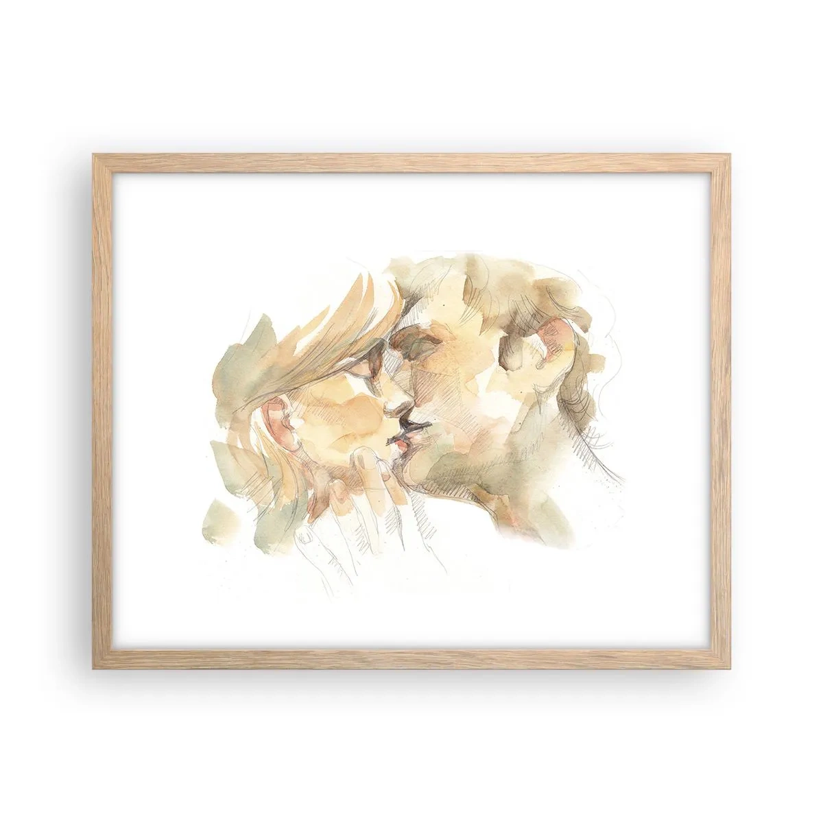 Poster în ramă de stejar deschis - Jumătatea găsită? - 50x40 cm