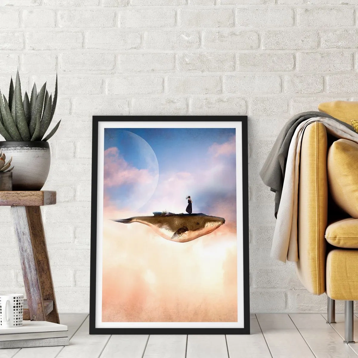 Poster în ramă neagră - O călătorie suprarealistă - 30x40 cm
