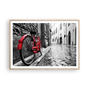 Poster în ramă de stejar deschis - Adevărata frumusețe nu îmbătrânește - 100x70 cm