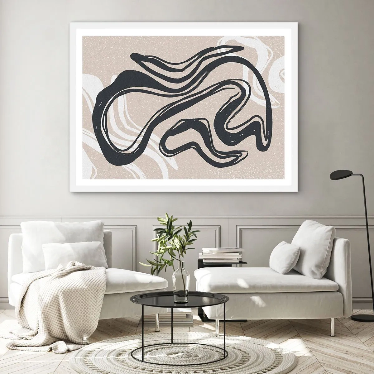 Poster în ramă albă - Expresie multiplicată - 91x61 cm