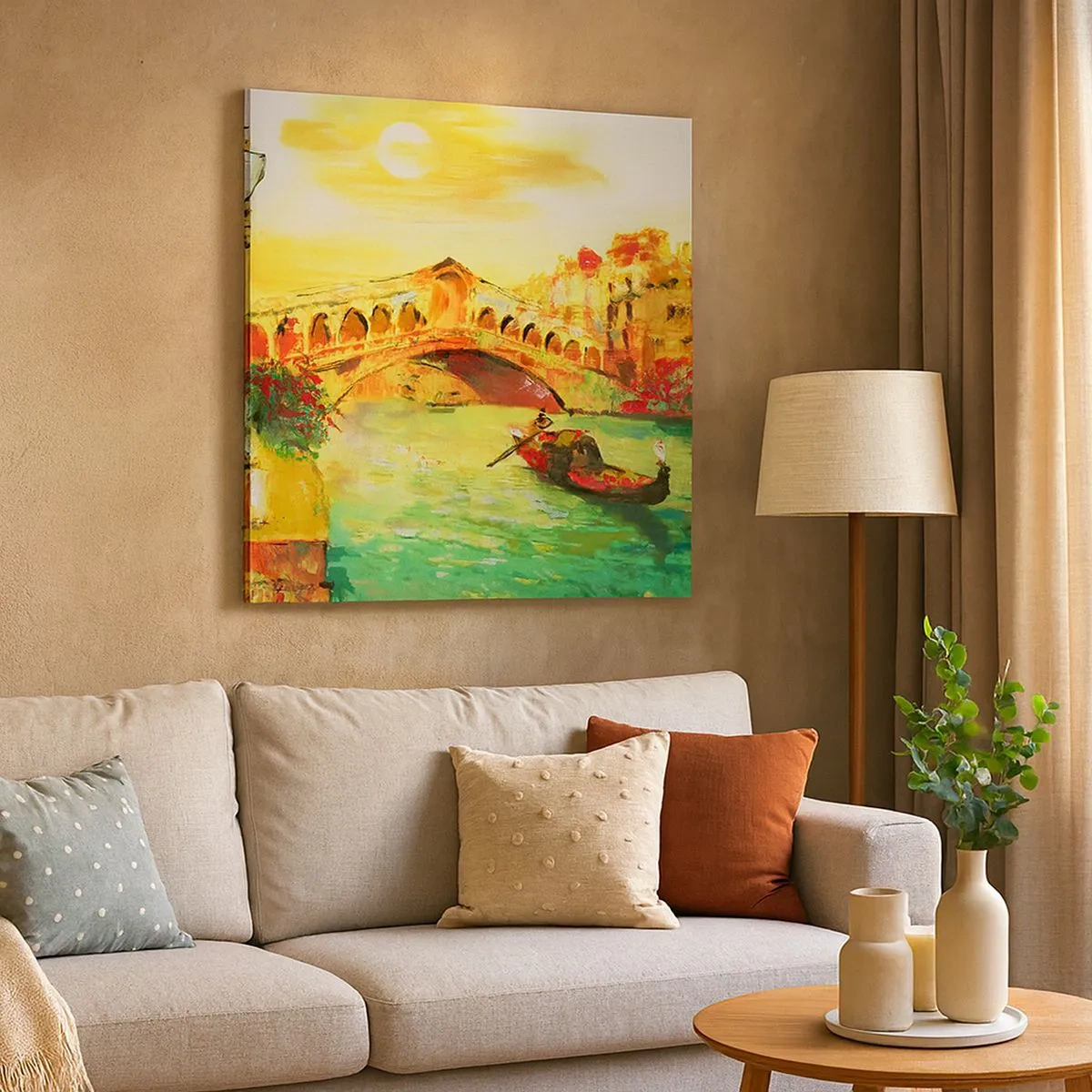 Tablou pe pânză - Pelerinaj de îndrăgostiți - 30x30 cm