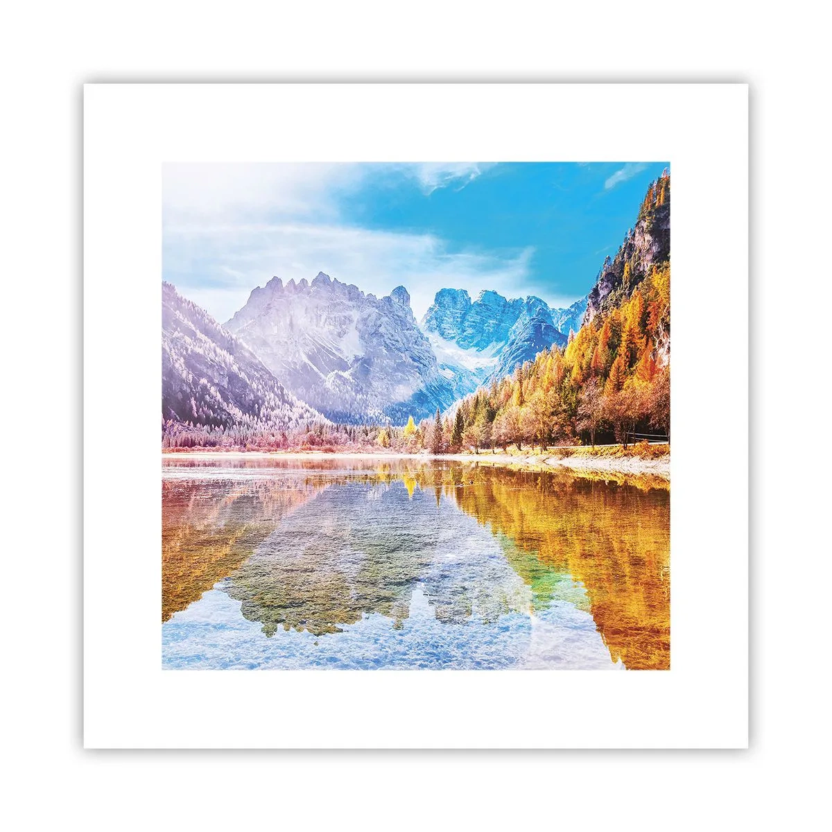 Poster - Iar în munți începe toamna - 30x30 cm