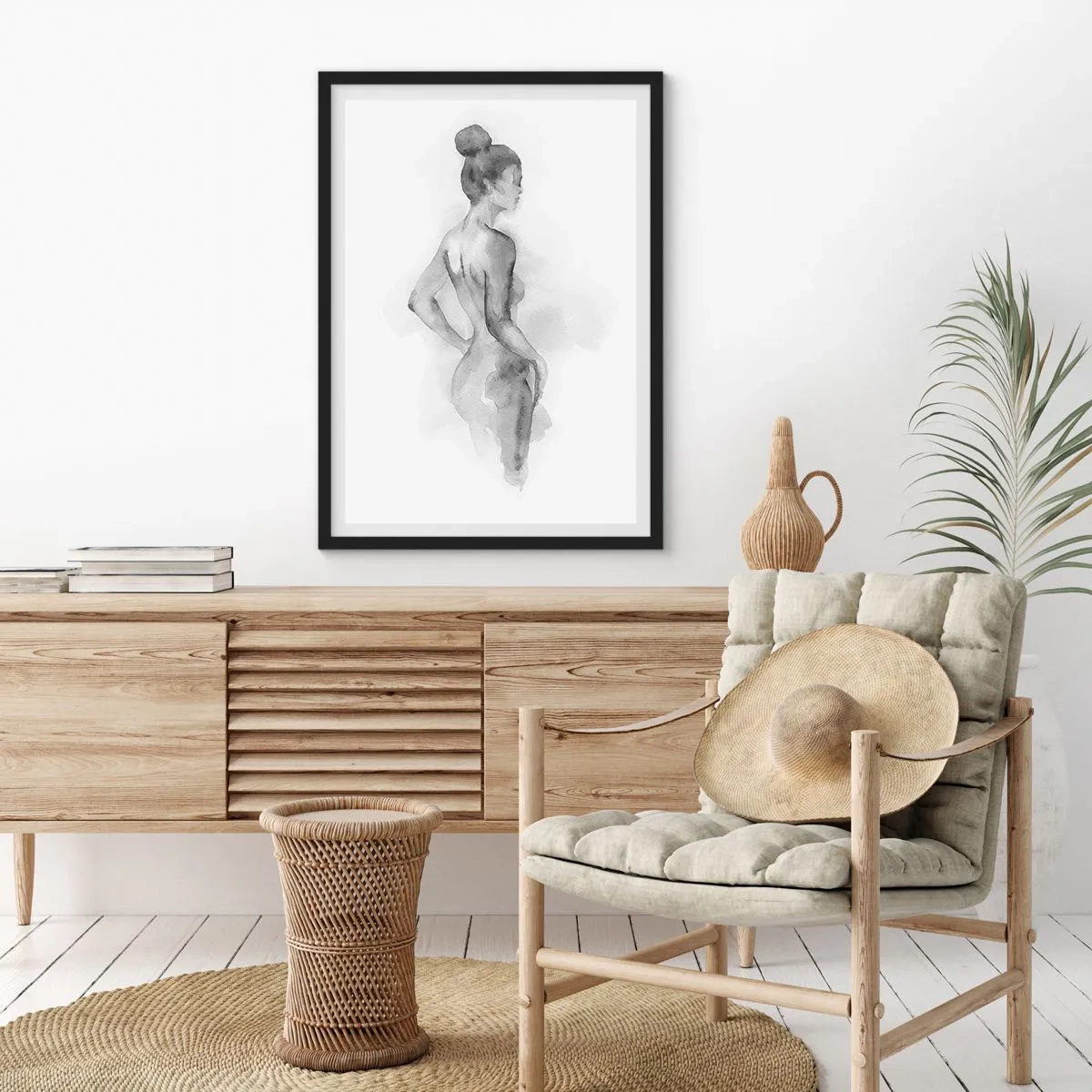 Poster în ramă neagră - Frumoasă ca o pictură - 70x100 cm