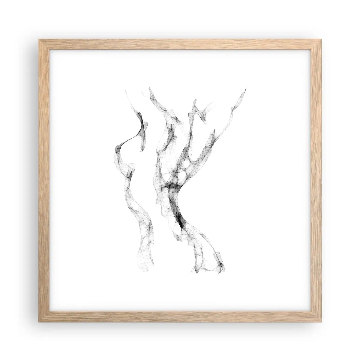 Poster în ramă de stejar deschis - Frumoasa și puternică - 40x40 cm