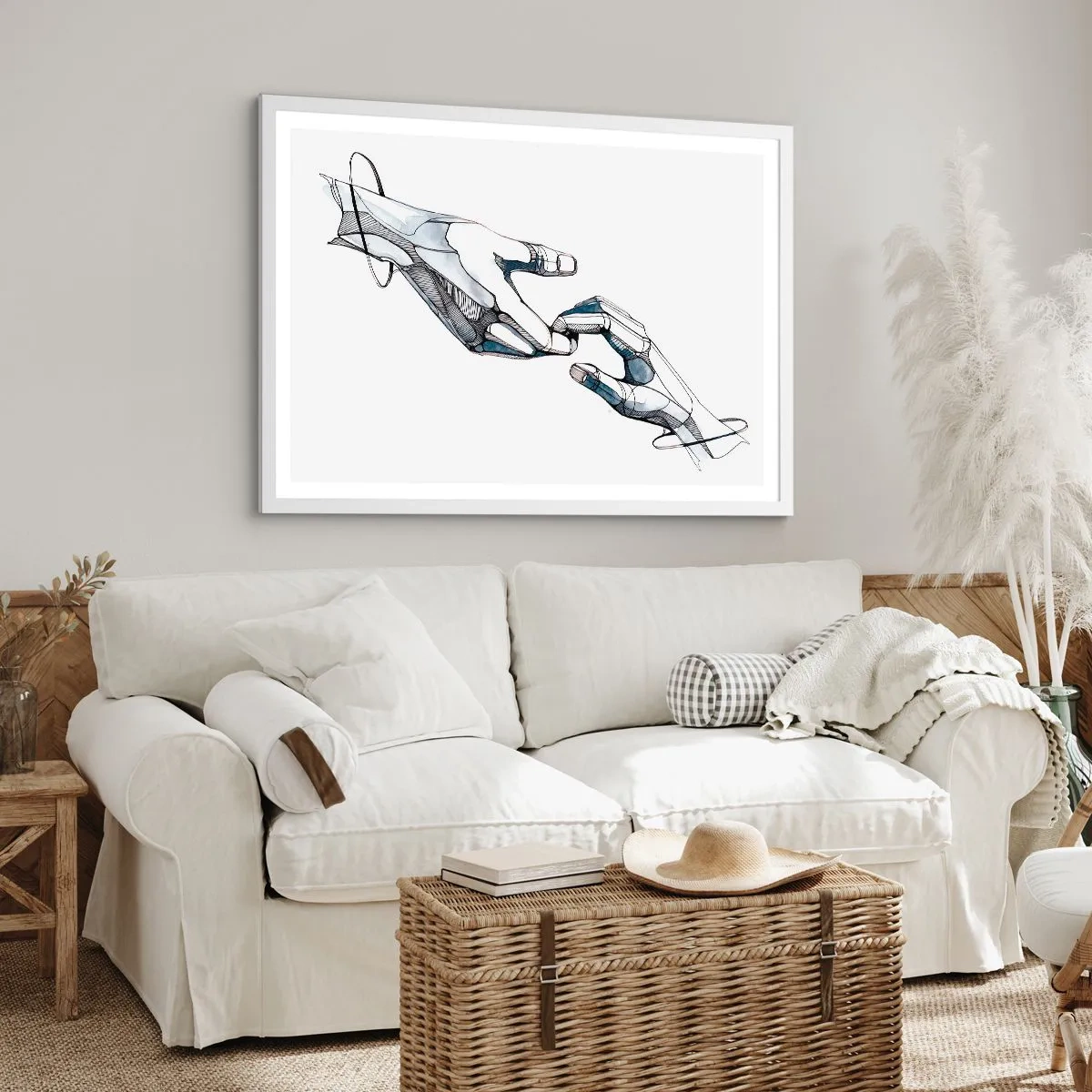 Poster în ramă albă - Gest frumos - 50x40 cm