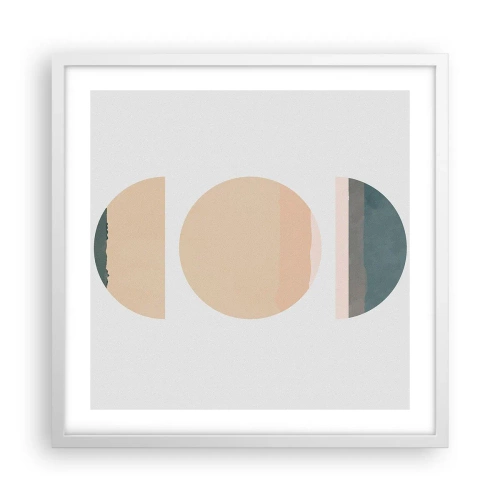 Poster în ramă albă - Roată cu roată - 50x50 cm