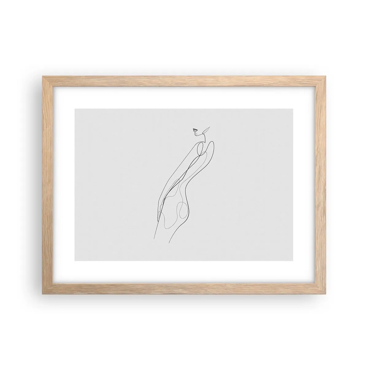 Poster în ramă de stejar deschis - Abia o promisiune - 40x30 cm