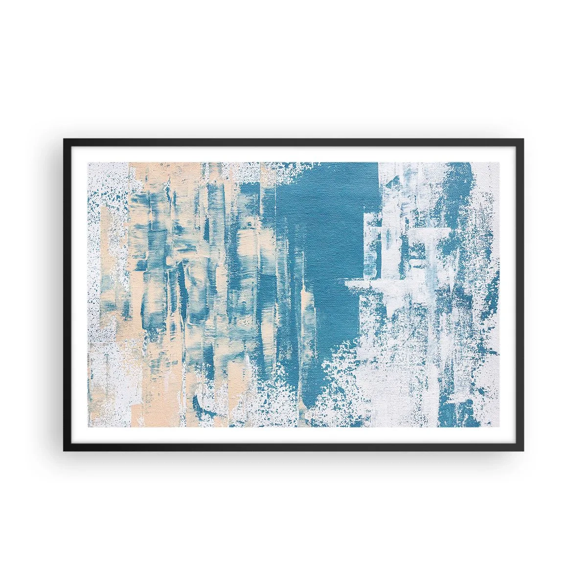 Poster în ramă neagră - Prin ţurţur de gheață - 91x61 cm