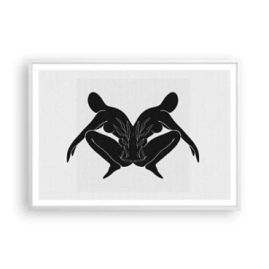 Poster în ramă albă - Suflet comun - 100x70 cm