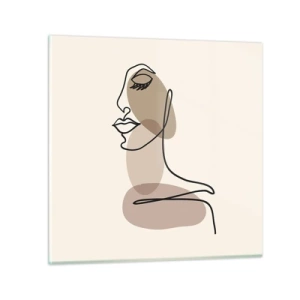 Tablou pe sticlă - Ascultându-se pe sine - 40x40 cm