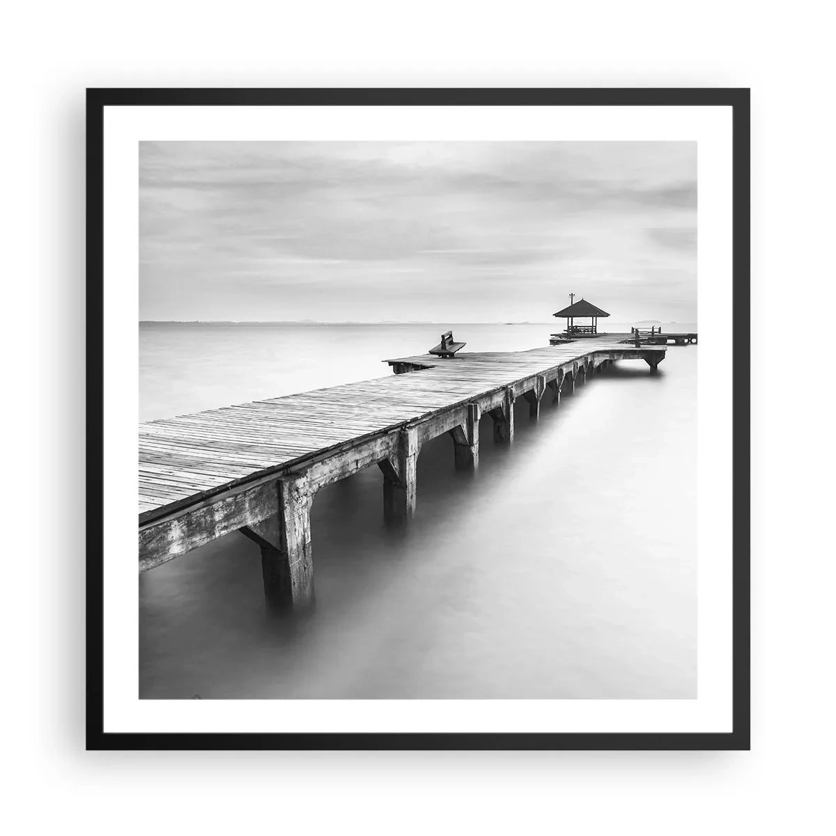 Poster în ramă neagră - În depărtare - 60x60 cm
