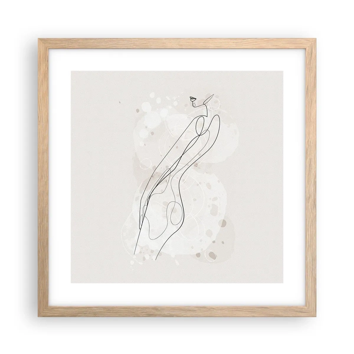 Poster în ramă de stejar deschis - Să rătăcești cu privirea - 40x40 cm