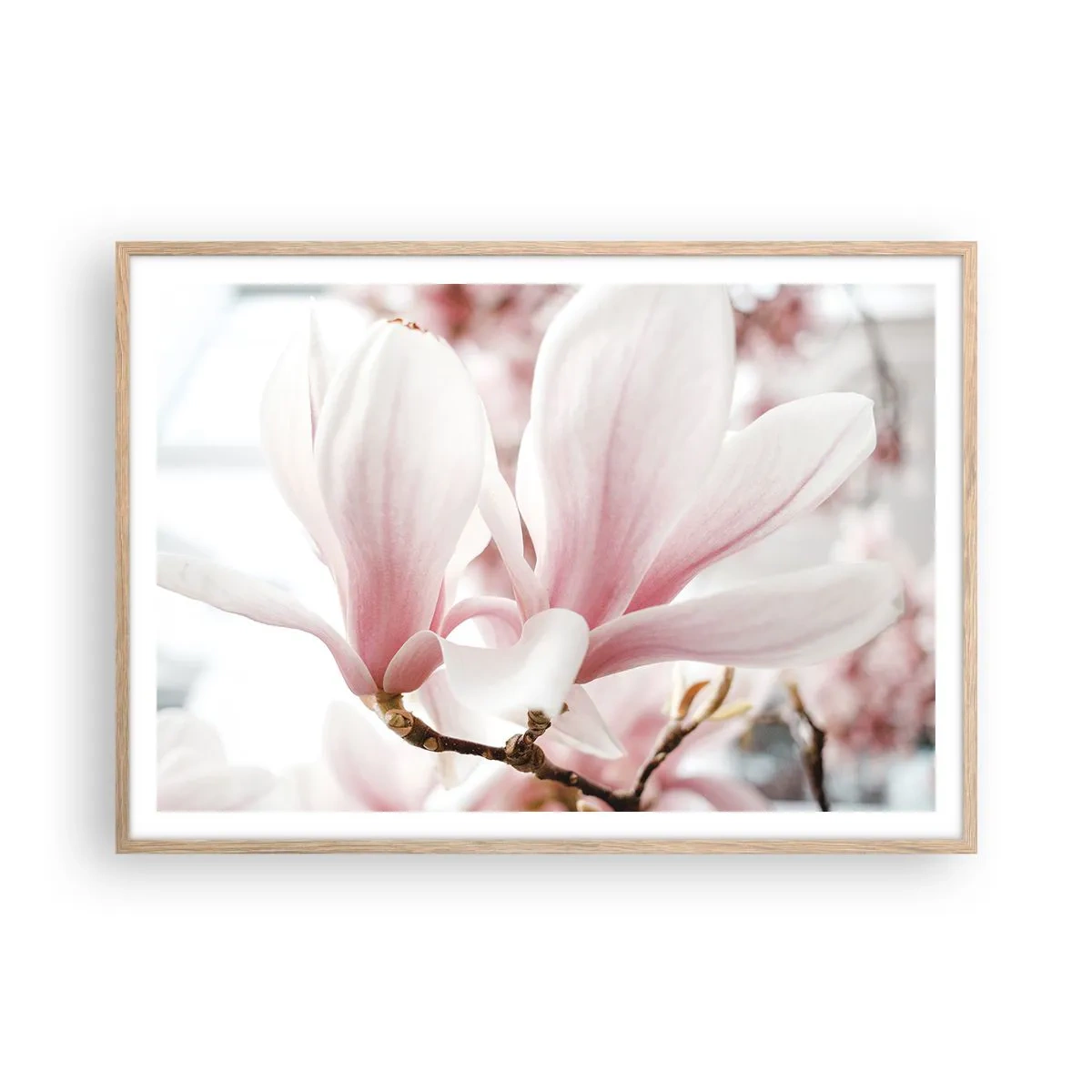 Poster în ramă de stejar deschis - Imensitatea sensibilității - 100x70 cm