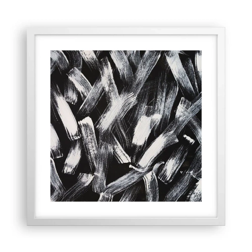 Poster în ramă albă - Abstracție în spirit industrial - 40x40 cm