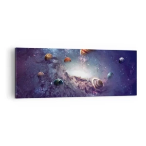 Tablou pe pânză - Sistemul de dans solar - 140x50 cm